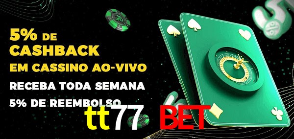 Promoções do cassino ao Vivo tt77 bet